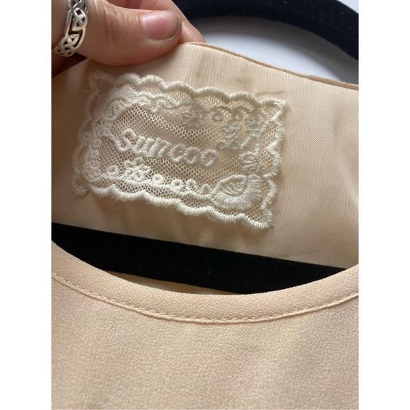 Suncoo Paris Colorblock Blue Cream Pleated Sleeveless Dress Size Small/Medium - Picture 2 of 9